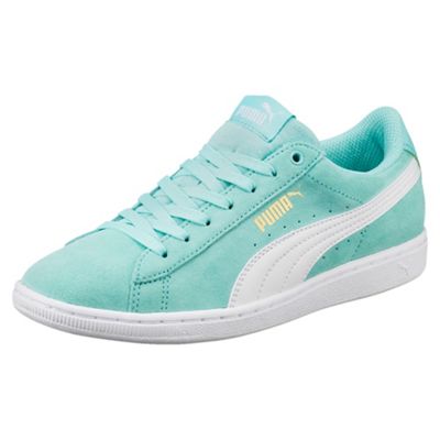 Turquoise suede Vikky trainers